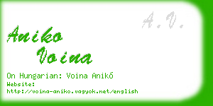 aniko voina business card